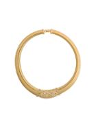 Christian Dior Pre-owned 1980s 18kt Gold Plated Brass Collar Necklace