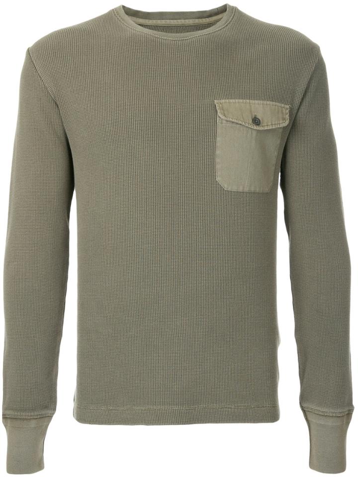 Kent & Curwen Pocket Detail Woven Top - Green