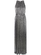 Halston Heritage Metallic Maxi Dress - Grey