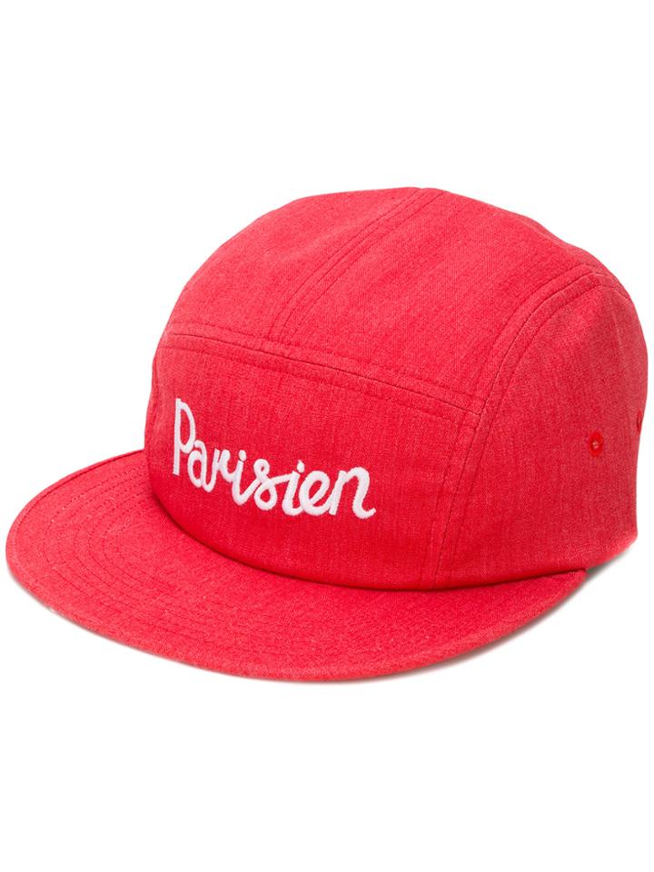 Maison Kitsuné Parisien Baseball Cap - Red
