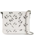 Kenzo Laser Cut Shoulder Bag - White