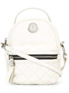 Moncler Georgine Crossbody Bag, Women's, White, Polyester/lamb Skin