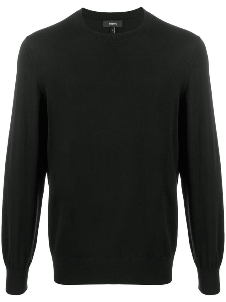 Theory Long Sleeve Knitted Jumper - Black