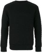 Balmain Quilted Effect Sweatshirt - Black