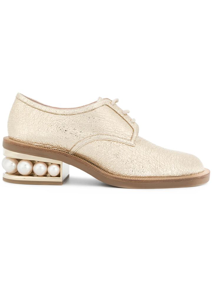 Nicholas Kirkwood Casati Pearl Derby Shoes - Nude & Neutrals