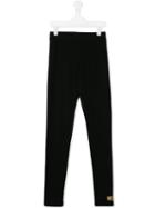 Moschino Kids - Logo Print Leggings - Kids - Cotton/spandex/elastane - 14 Yrs, Girl's, Black