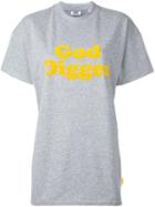 Gcds Golden Nugget Appliqué T-shirt, Women's, Size: Large, Grey, Polyester/cotton