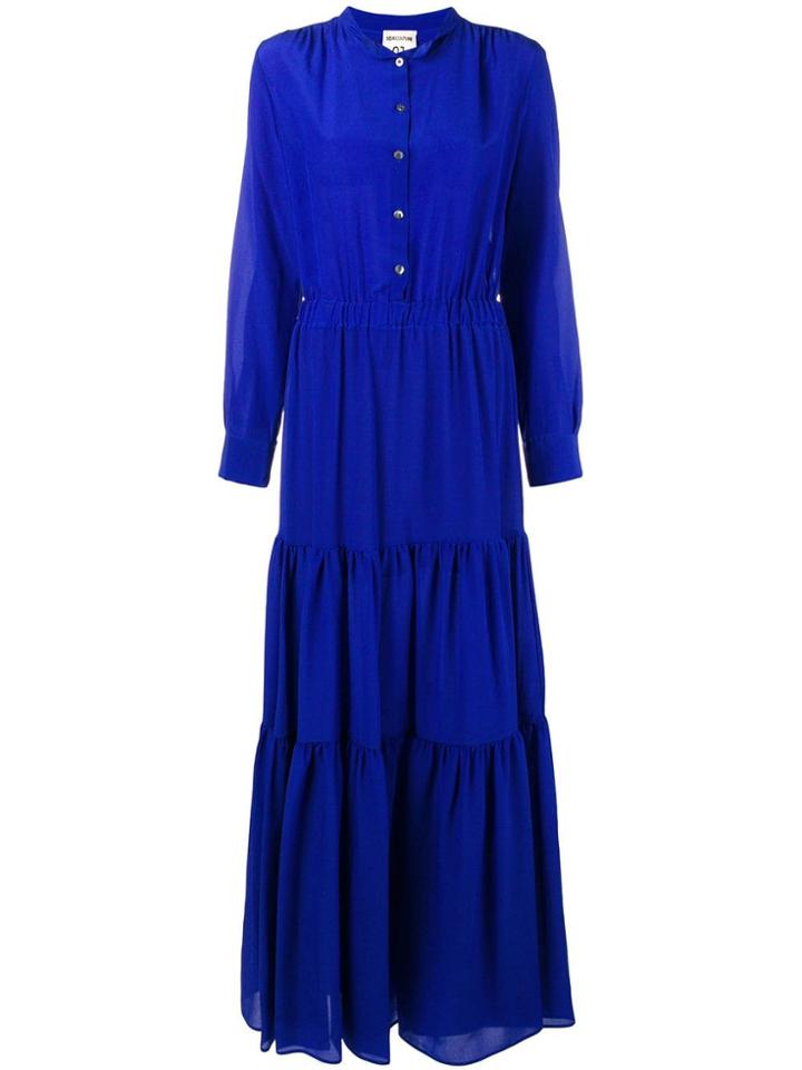 Semicouture Flared Longsleeved Dress - Blue