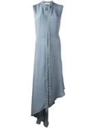 Marni Asymmetric Sleeveless Dress, Women's, Size: 42, Blue, Viscose