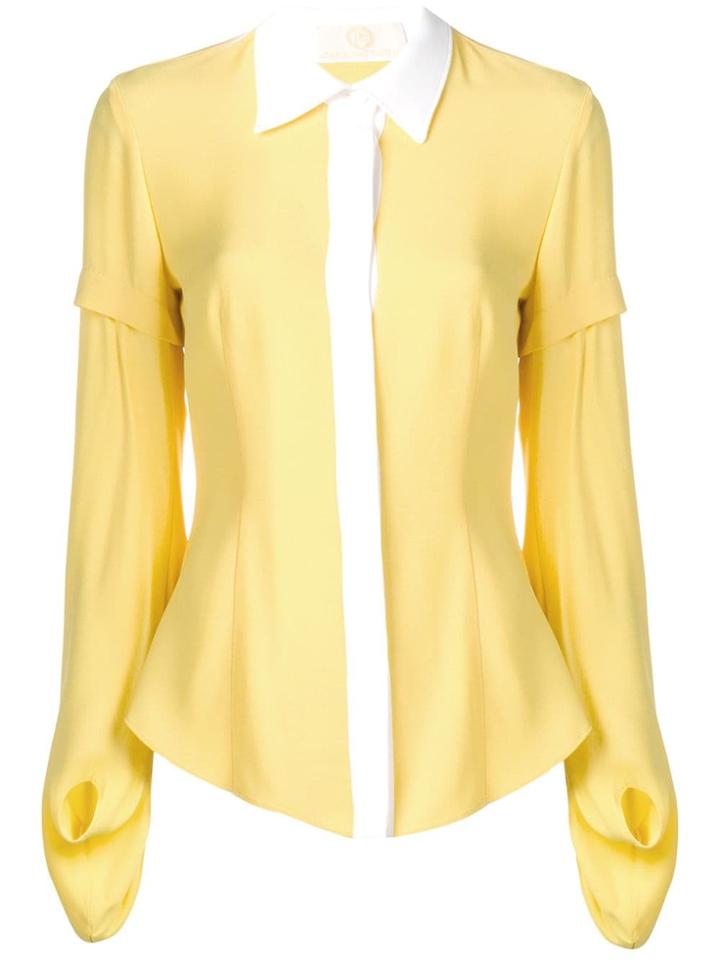 Sara Battaglia Yellow Blouse