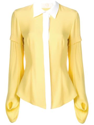 Sara Battaglia Yellow Blouse