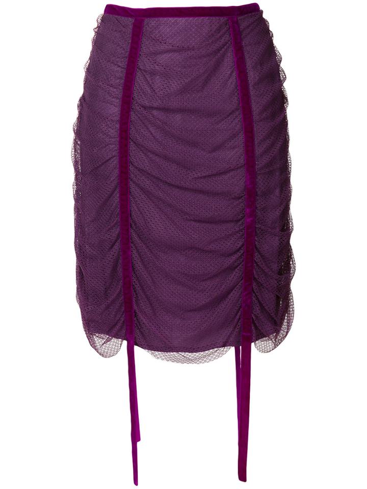 Romeo Gigli Vintage Draped Mesh Skirt - Unavailable