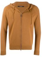 Tagliatore Zipped Hoodie - Brown