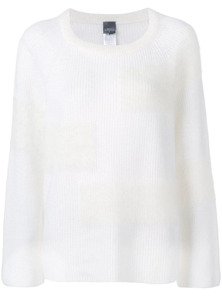 Lorena Antoniazzi Ribbed Jumper - White