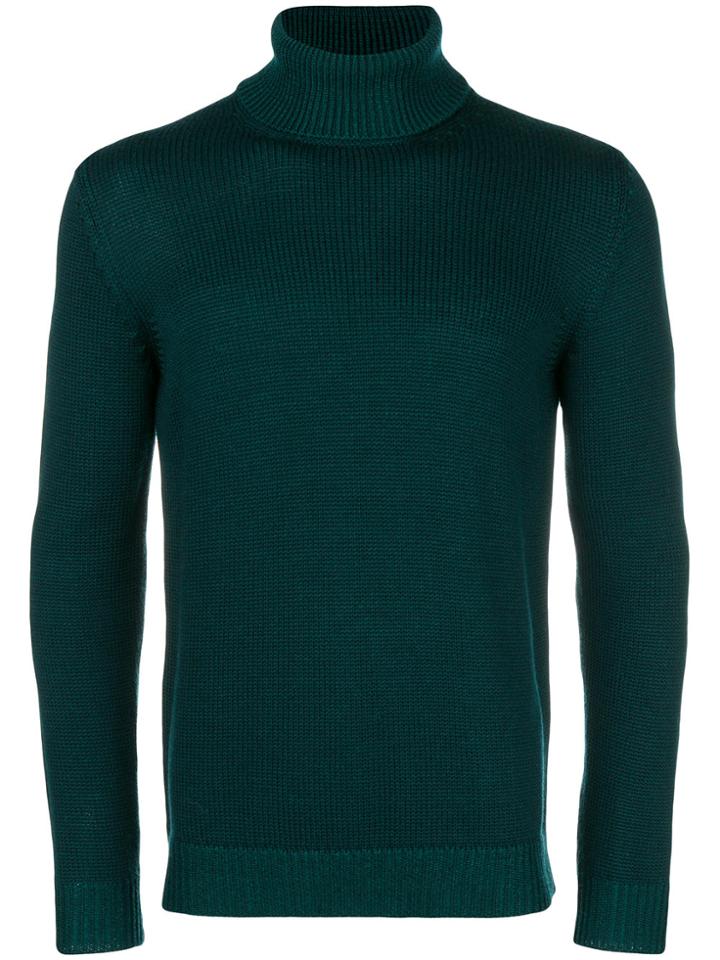 Roberto Collina Ribbed Turtleneck Sweater - Green