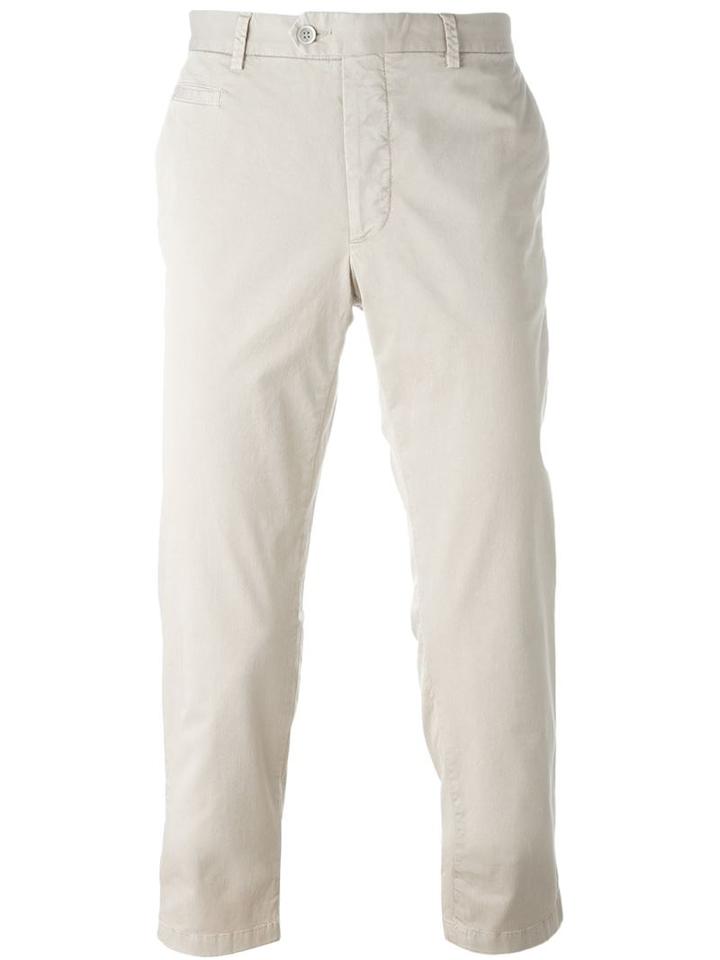 Fay Chino Trousers, Men's, Size: 52, Nude/neutrals, Cotton/spandex/elastane