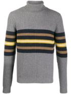 Manuel Ritz Stripe Trim Jumper - Grey