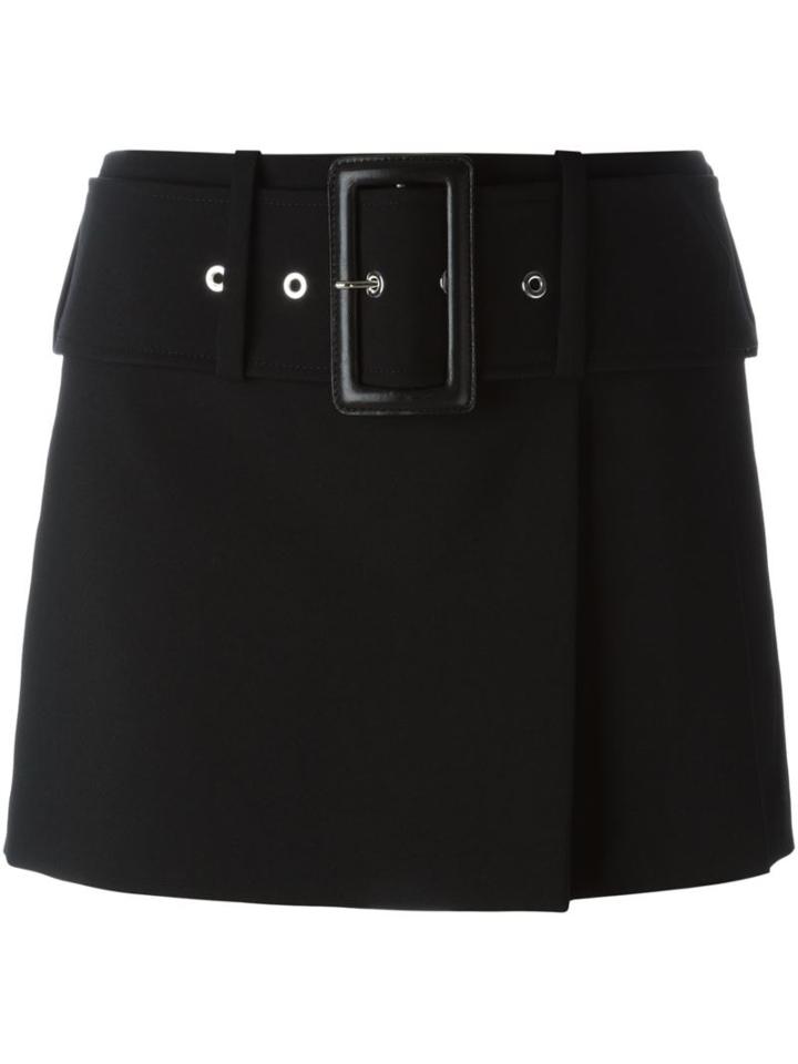 Givenchy Belted Skort, Women's, Size: 38, Black, Viscose/wool