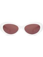 Burberry Eyewear Cat-eye Frame Sunglasses - White