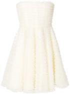 Dsquared2 Strapless Micro-frilled Dress - Yellow & Orange