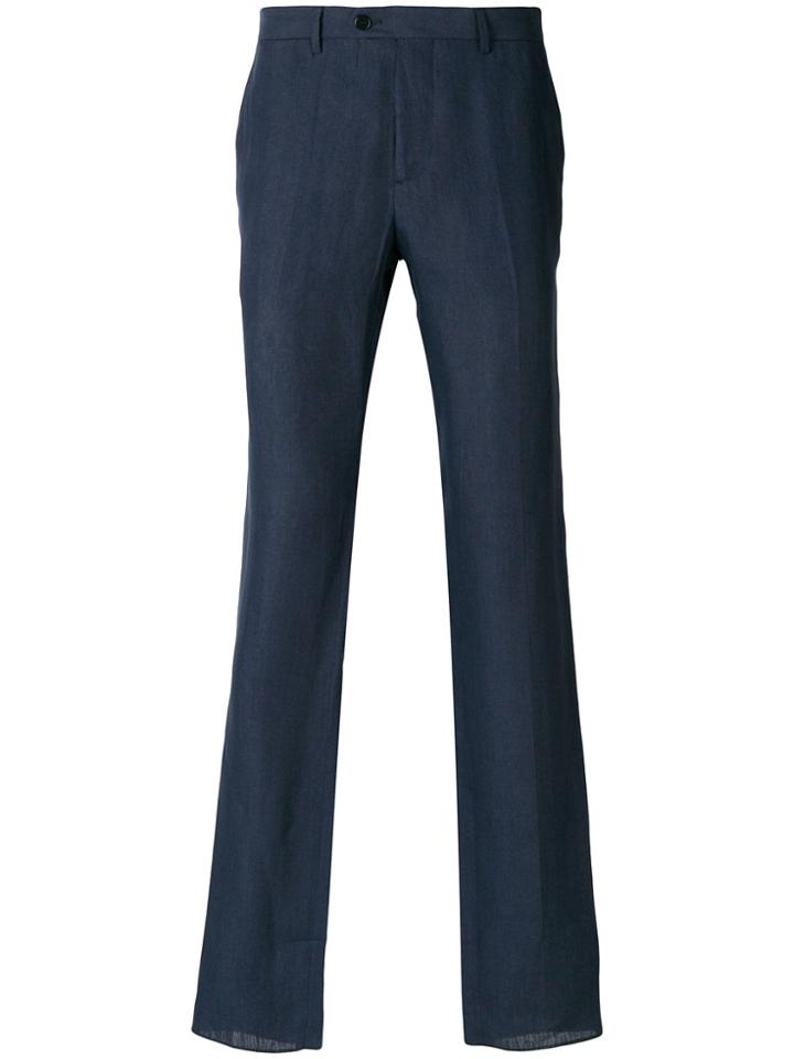 Etro Slim Fitted Tailored Trousers - Blue