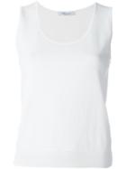 Blumarine Knit Tank Top, Women's, Size: 46, White, Polyamide/viscose
