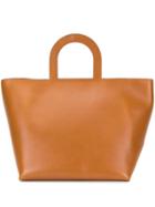 Building Block Mini Stencil Duffle Tote Bag - Brown