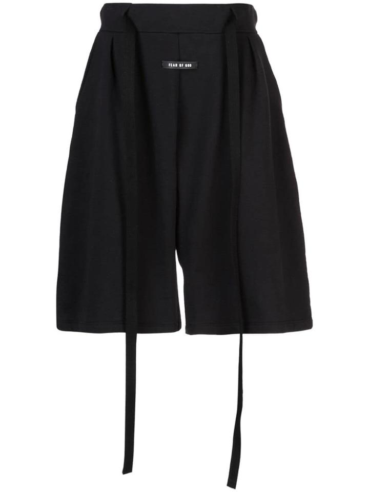 Fear Of God Oversized Track Shorts - Black