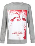 Hood By Air Front Print T-shirt, Adult Unisex, Size: Medium, Grey, Cotton