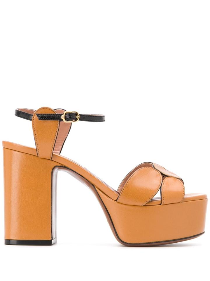 L'autre Chose Platform Sandals - Brown
