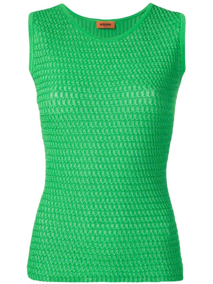 Missoni Sleeveless Knitted Top - Green