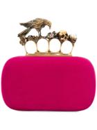 Alexander Mcqueen Finger Ring Clutch Bg - Pink & Purple
