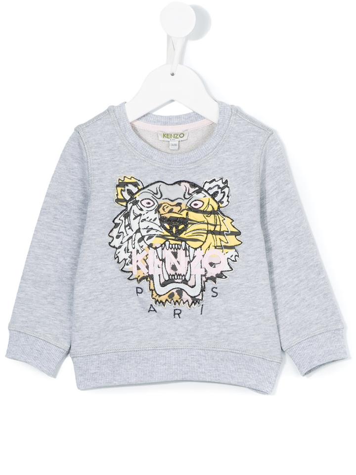 Kenzo Kids - Lion Head Print Sweatshirt - Kids - Cotton - 36 Mth, Toddler Girl's, Grey