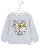 Kenzo Kids - Lion Head Print Sweatshirt - Kids - Cotton - 36 Mth, Toddler Girl's, Grey