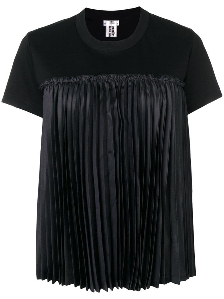 Comme Des Garçons Noir Kei Ninomiya Pleated Detail T-shirt - Black