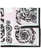 Versace Baroque Spiral Scarf, Women's, Pink/purple, Silk