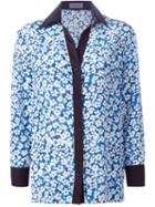 Emanuel Ungaro Floral Print Shirt, Women's, Size: 44, Blue, Silk
