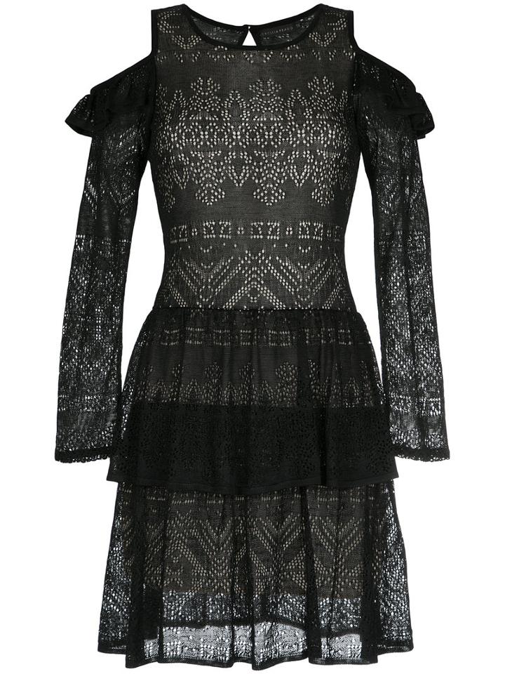 Cecilia Prado - Cold Shoulder Dress - Women - Acrylic/viscose - M, Black, Acrylic/viscose
