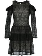 Cecilia Prado - Cold Shoulder Dress - Women - Acrylic/viscose - M, Black, Acrylic/viscose