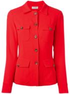 Alberto Biani - Fitted Blazer Jacket - Women - Polyester/acetate/triacetate - 42, Women's, Red, Polyester/acetate/triacetate