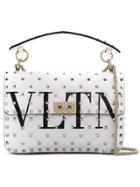 Valentino Rockstud Spike Medium Chain Bag - White