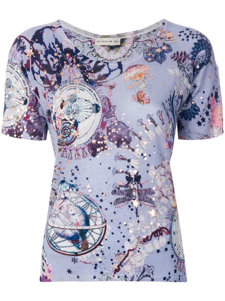 Etro Kaleidoscopic T-shirt - Pink & Purple
