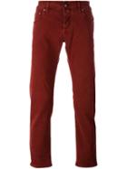 Jacob Cohen 'comfort' Slim Fit Jeans, Men's, Size: 32, Red, Cotton/spandex/elastane