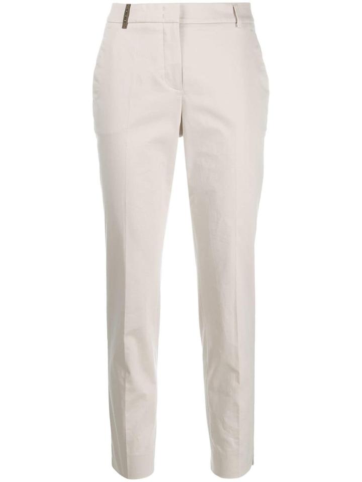Peserico Cropped Slim-fit Trousers - Neutrals