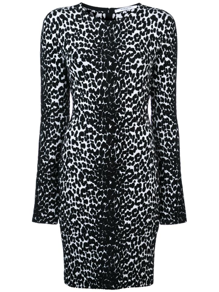 Givenchy Leopard Printed Stretch Dress - Black