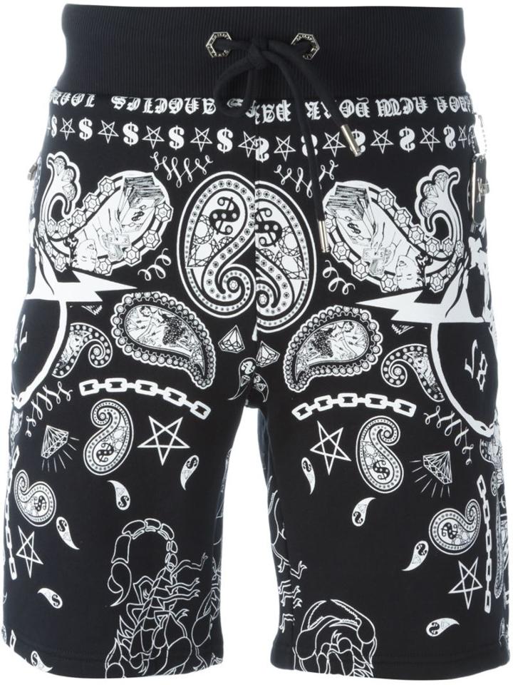 Philipp Plein 'horror Story' Track Shorts