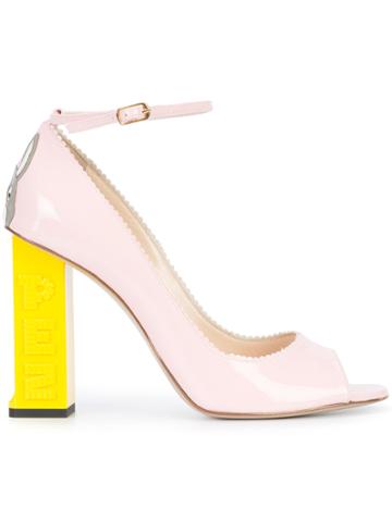 Camilla Elphick Contrast Heel Pumps - Pink & Purple
