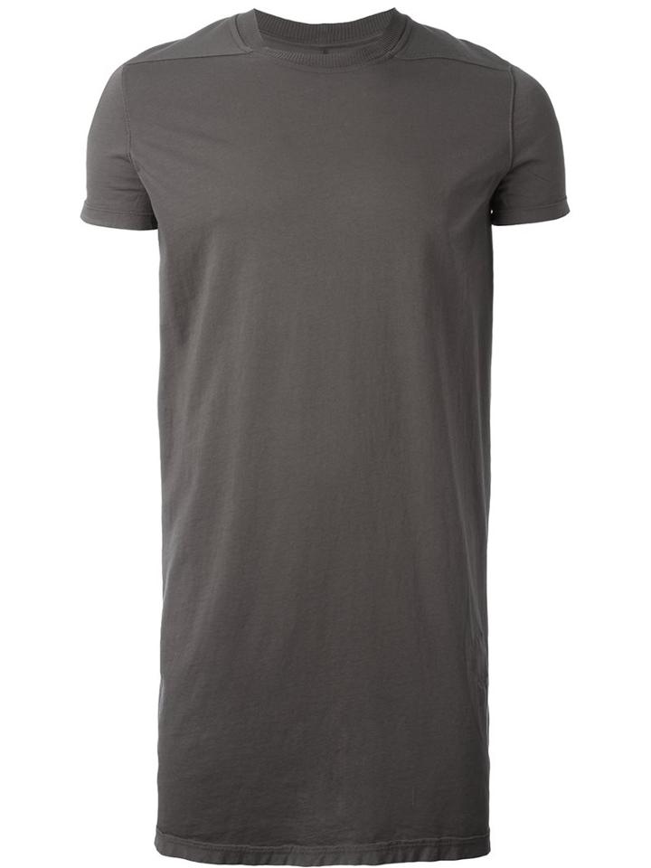 Rick Owens Drkshdw Longline T-shirt, Men's, Size: Medium, Grey, Cotton