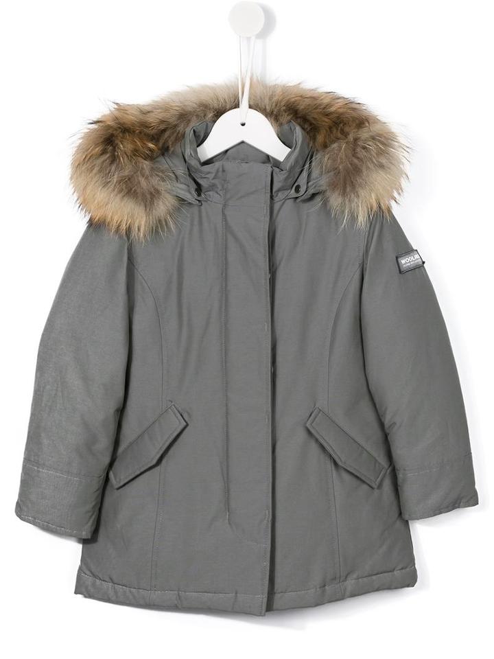 Woolrich Kids Hooded Padded Coat, Girl's, Size: 6 Yrs, Grey