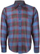 Facetasm - Plaid Longsleeve Shirt - Men - Nylon/wool - 4, Blue, Nylon/wool